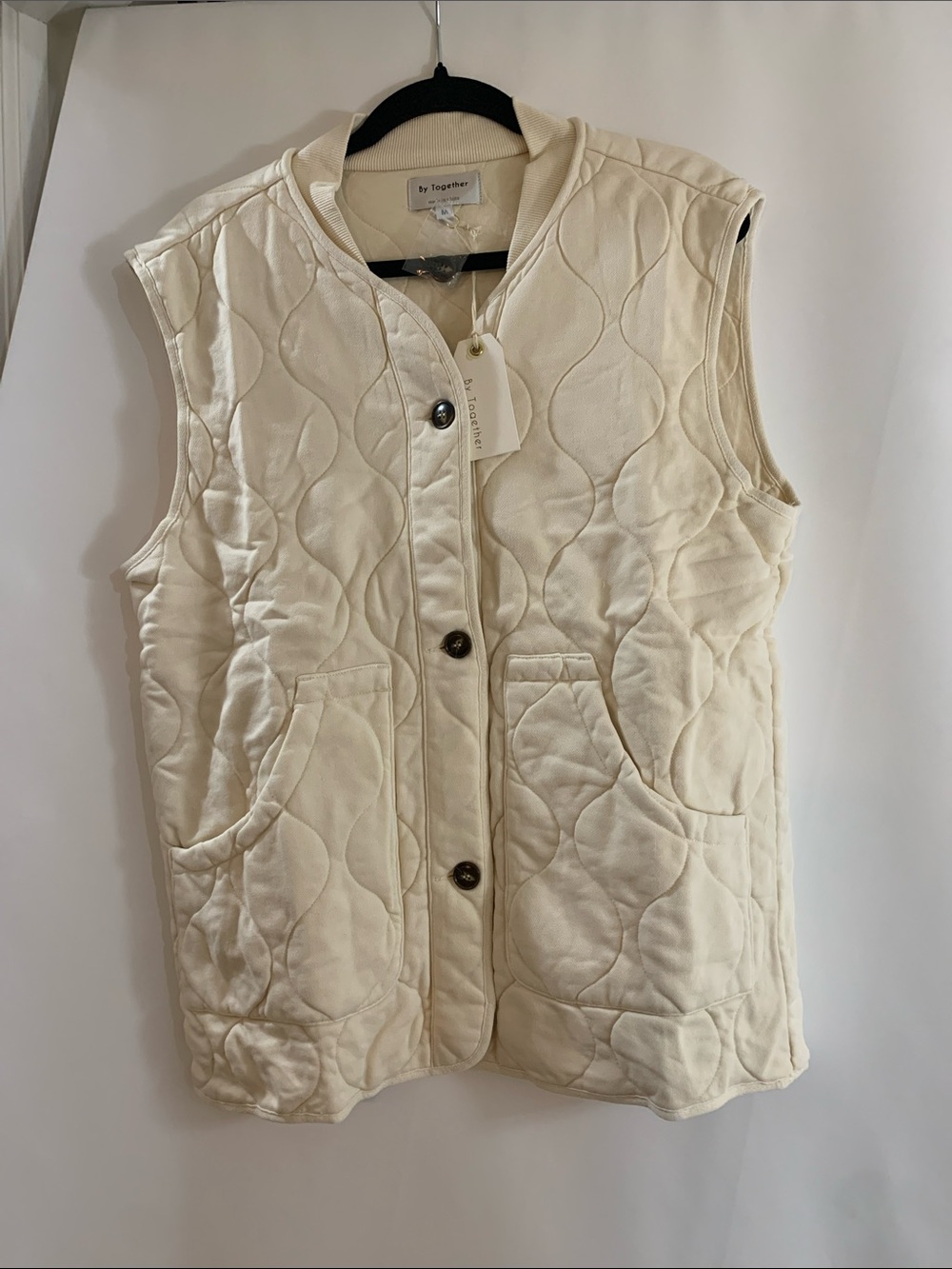 By Together Cream Scoop Neck Sweater